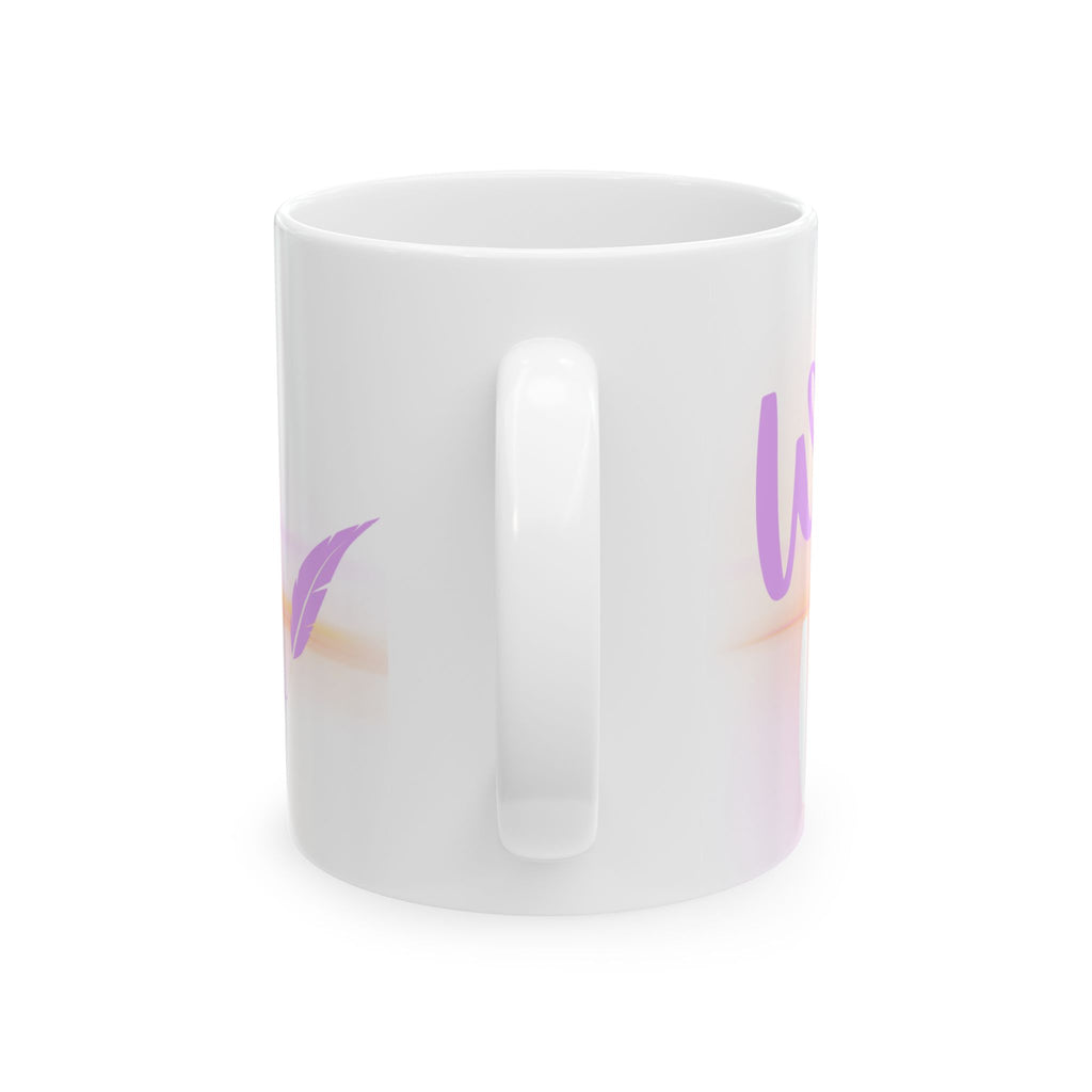 Writing is Worship Pastel Ceramic Mug — Motivational Coffee Cup (11oz/15oz)
